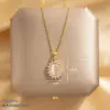 Wholesale Fashionable Minimalist Titanium Steel Necklace Women's Zirconia Clavicle Chain Elegant Luxury Jewelry Daily Wear Accessory