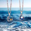 oly-3fc6457f7f1b12ef6781157804b167d9 Wholesale Fashion ocean wave hollow pearl pendant necklace women beach holiday Joker necklace 2024 summer necklace