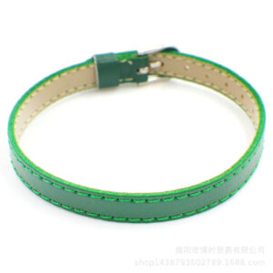 8mm Imitation Leather Wristband-Dark Green (Round Buckle Head) / 8mm Imitation Leather Wristband