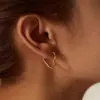 Wholesale 1 Pair Ig Style Simple Style Heart Shape Plating Titanium Steel 18k Gold Plated Earrings