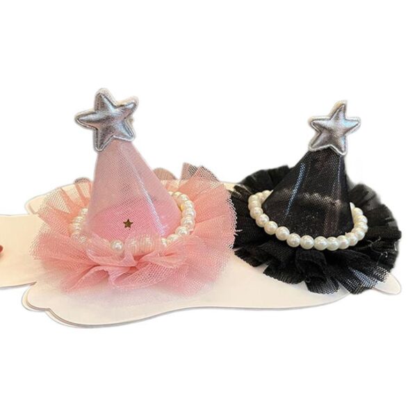 Wholesale Birthday Hat Hairpin Pearl Hairpin Dollhouse Accessories