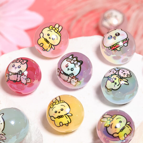 Wholesale Cartoon animal print beaded