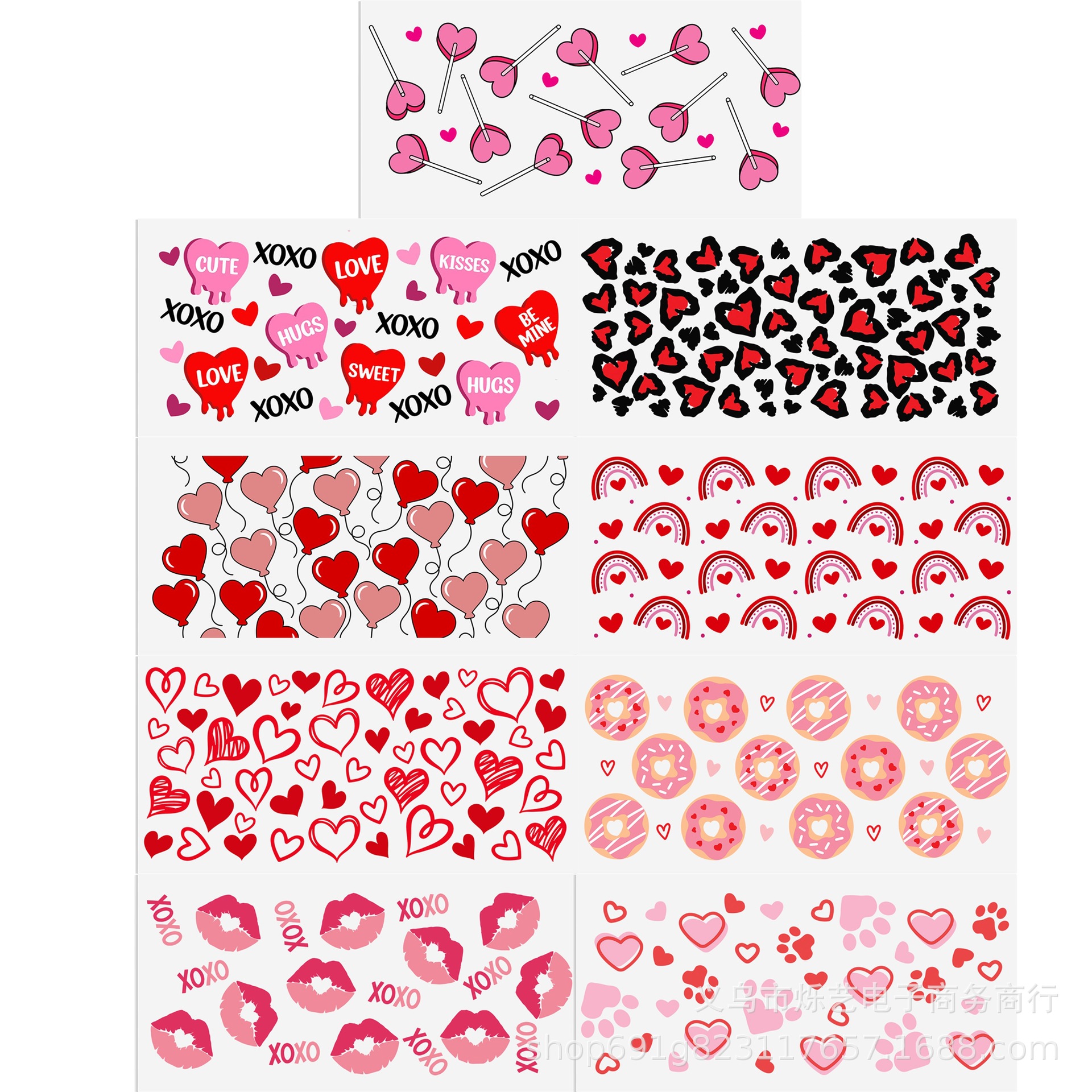 Wholesale Valentine's Day Christmas ink 16oz C UV DTF Wraps