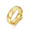 Wholesale Amazon ebay Hot Jewelry Europe and America Retro Domineering Supreme Lord of the Rings Titanium Steel Men's Golden Lord of the Rings