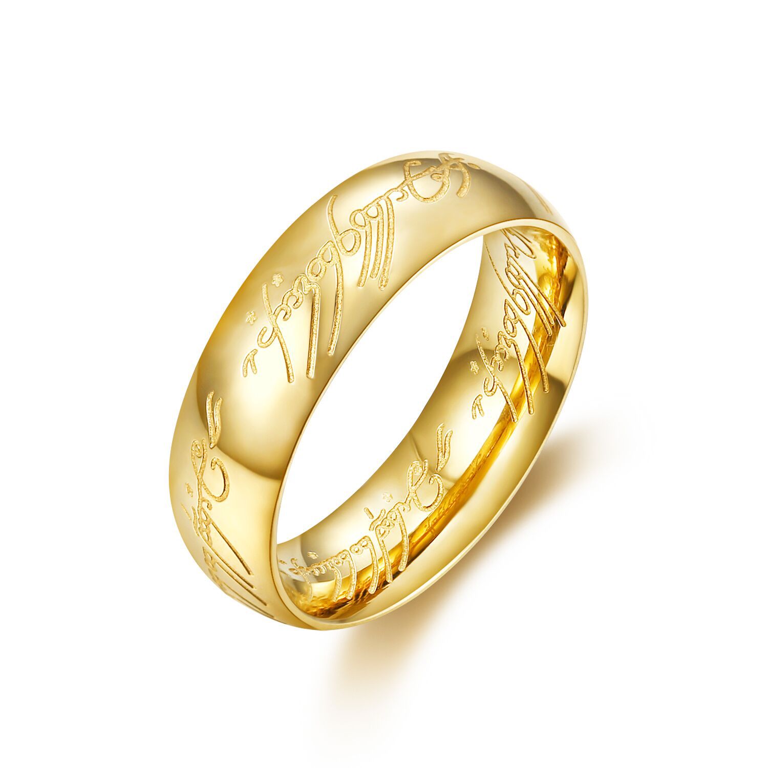Wholesale Amazon ebay Hot Jewelry Europe and America Retro Domineering of the Rings Titanium Steel Men's Golden of the Rings