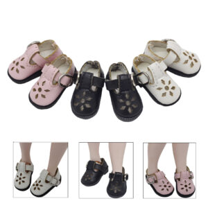 Wholesale doll shoes plum blossom hole button doll shoes doll change shoes