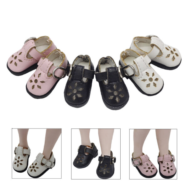 Wholesale doll shoes plum blossom hole button doll shoes doll change shoes