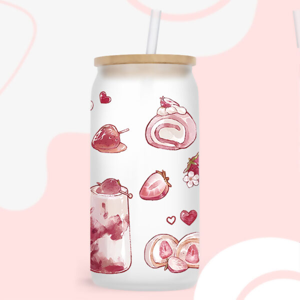 Wholesale Uv Transfer Sticker Glass Cup Crystal Label Crystal Sticker Cross-Border Exclusive for 16oz Glass Cup Special Sticker 23Cmx11Cm