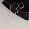 Wholesale Jewelry Simple Style Geometric 304 Stainless Steel Titanium Steel 18K Gold Plated Plating Necklace