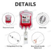 Wholesale Oily medicine bag, medical staff acrylic badge scroll, retractable and easy to pull