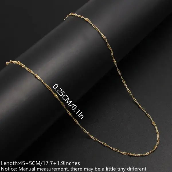 Wholesale Jewelry Simple Style Solid Color 304 Stainless Steel Gold Plated Necklace