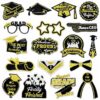 oly-3ff3d4c95dfdf0f1f3ce7aea006d2b02 Wholesale Current Cartoon Black and Gold Graduation Season Embroidered Fabric Patches, Decorative Badges, Labels, Clothing Accessories, Ironing Hot Melt Adhesive