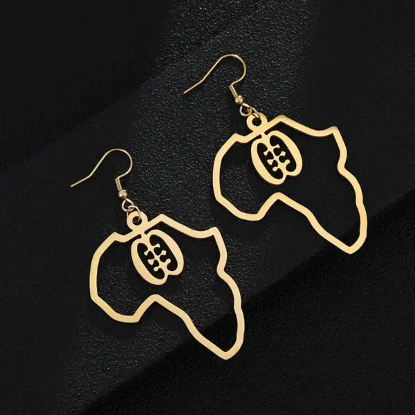 Water Plating 18K Gold Plated Geometric 201 Stainless Steel Fashion Earrings