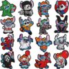Wholesale Funny Anime Embroider Cloth Stickers Stitch Cartoon Alien Robot Dog Patch Stickers Bag Embroider Stickers Clown Stickers