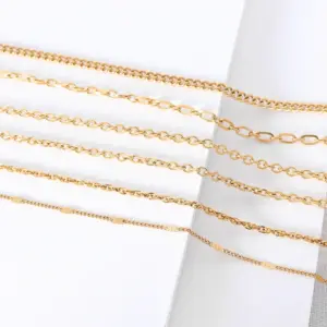 PVD Coated Real Gold Plated Crown 304 Stainless Steel Fashion Waterproof Non Tarnish 304 Stainless Steel Necklace
