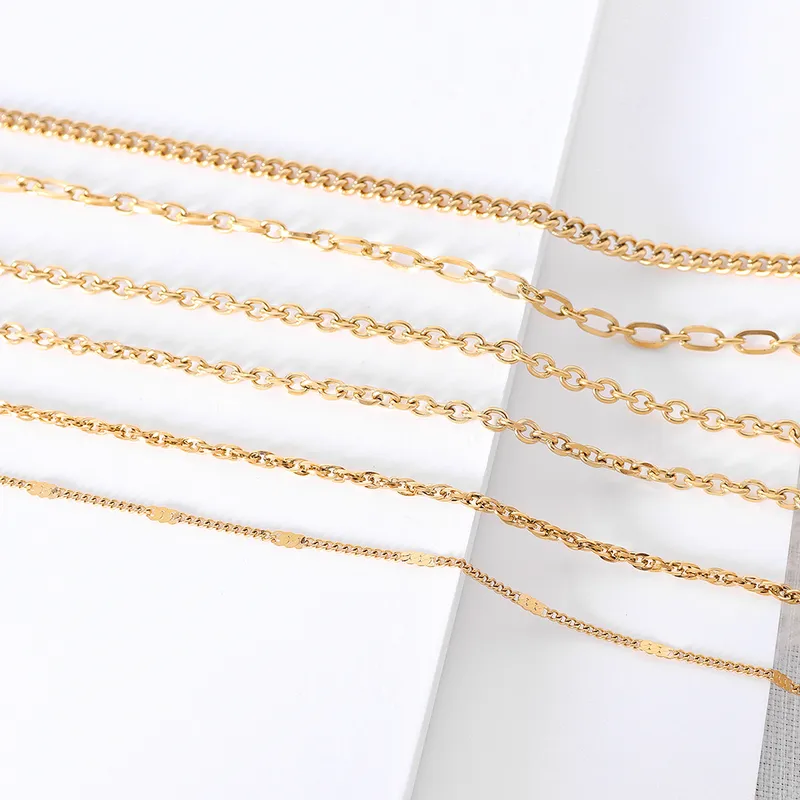 Wholesale PVD Coated Real Gold Plated Crown 304 Stainless Steel Fashion Waterproof Non Tarnish 304 Stainless Steel Necklace