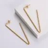 Wholesale PVD Coated 18K Gold Plated U Shape Stainless Steel Simple Style Waterproof Non Tarnish Earrings
