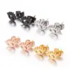 Wholesale PVD Coated Real Gold Plated Eye Metal Fashion Waterproof Non Tarnish Ear Studs