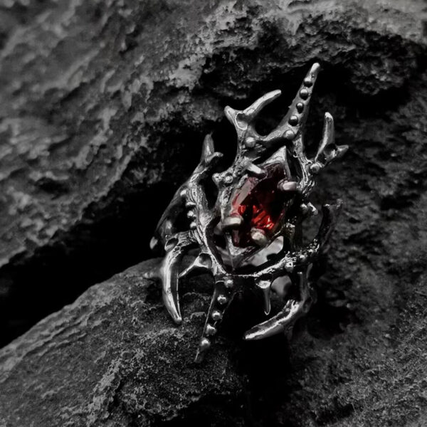 Wholesale Muyi's New Dark Vampire Open Ring, Personalized Exaggerated Gothic Punk Halloween Gift Trend