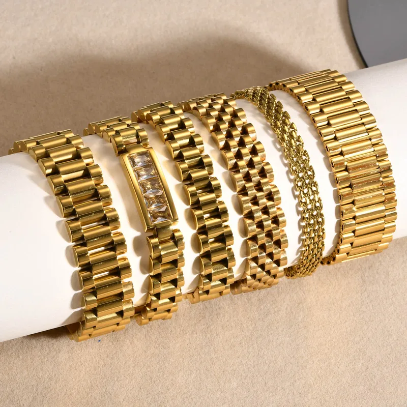 Wholesale Simple Style Classic Style U Shape Solid Color 201 Stainless Steel Bracelets In Bulk