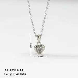 Necklace Platinum White Diamond / 40+5cm