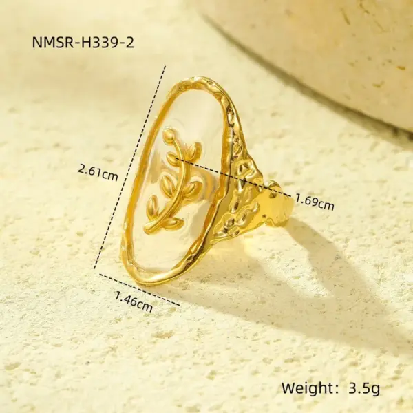 Wholesale PVD Coated Real Gold Plated Scallop Starfish 304 Stainless Steel Basic Modern Style Classic Style Waterproof Non Tarnish Open Rings