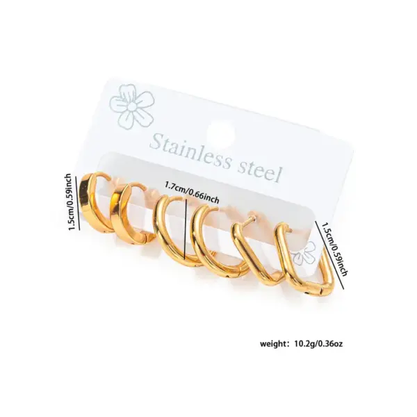 1 Set 1 Pair Elegant Star Heart Shape Bow Knot Plating Titanium Steel Drop Earrings Earrings Ear Studs