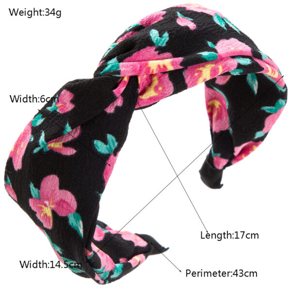 Wholesale New Color Cross Fabric Wide-brimmed Hair Hoop Women's Fashionable Summer Simple Casual Holiday Style Outgoing Headband Hair Accessories