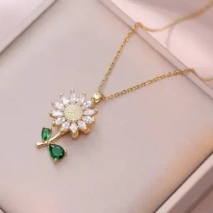 X3177 Sunflower Necklace