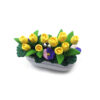Wholesale 1:12 dollhouse accessories dollhouse mini clay flower yellow tulip artificial flower ornaments