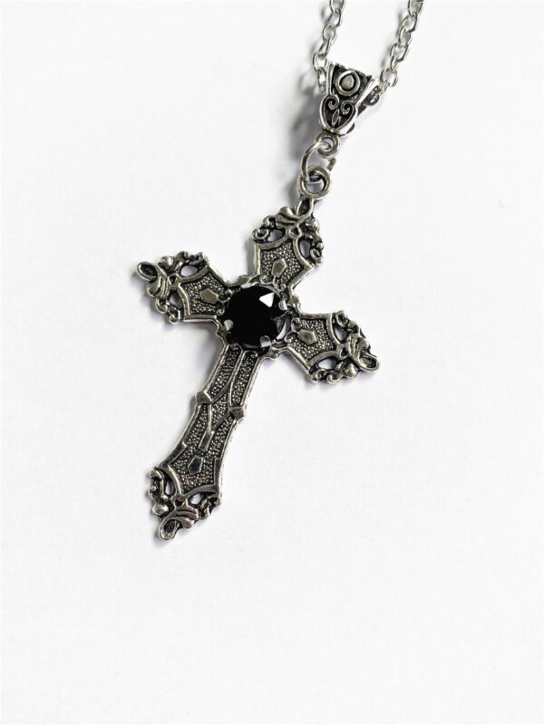 Wholesale Large Cross Pendant Jewelry Necklace Silver Tone Gothic Jewelry Fashion Charm Statement Women Gift