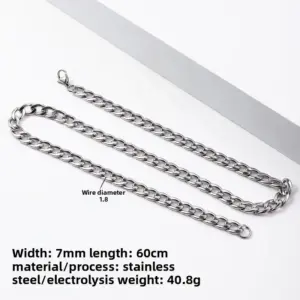 Steel Color 7.0mm Wide / Length 50cm