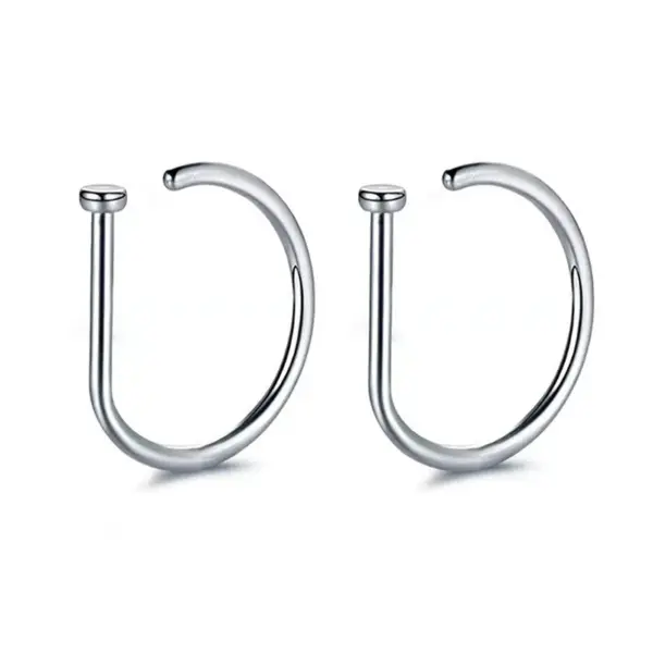 Wholesale Simple Style Solid Color Copper Nose Ring In Bulk Nose Pin