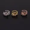 Wholesale U Shape Inlaid Zircon Copper Copper Earrings