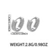 Wholesale diamond earrings men 2024 new high sense simple all-match hip hop earrings