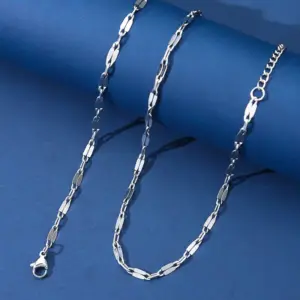 3mm Lip Chain (steel Color) / Length: 45+5CM