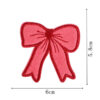 Wholesale In stock Greeter bow embroidered fabric patch