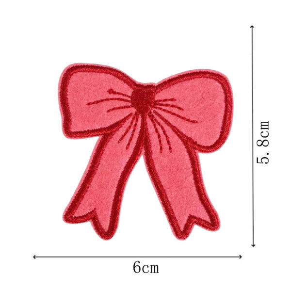 Wholesale In stock Greeter bow embroidered fabric patch