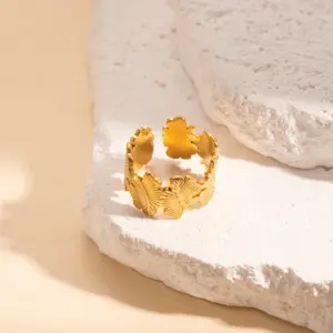 Golden Leaf Ring