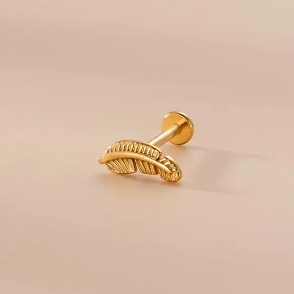 1 Piece Lip Rings Fashion Heart Shape Snake 316L Stainless Steel Plating