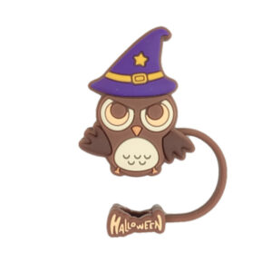 Halloween [Witch Owl] Brown Straw Cap / Packaging without straw