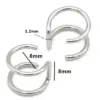 Wholesale 1 Piece Basic Simple Style Solid Color Plating 304 Stainless Steel Ear Cuffs