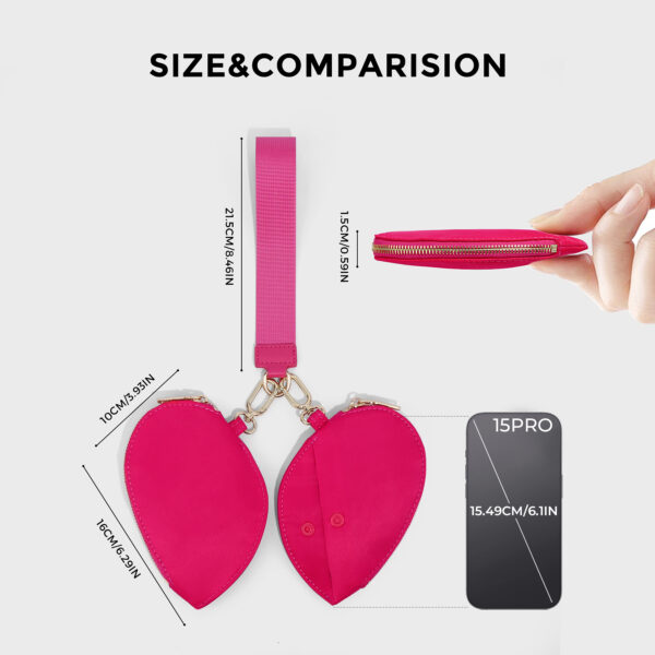 oly-406d3fd774e39b029cfacf5477652522 Wholesale in stock Selling Lulu Love Wrist Bag Splicing Two-in-One Bank Card Bag Coin Purse for Women
