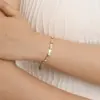 Wholesale Ion Plating (IP) Real Gold Plated 18K Cross Square Heart Shape 201 Stainless Steel IG Style Waterproof Non Tarnish Bracelets