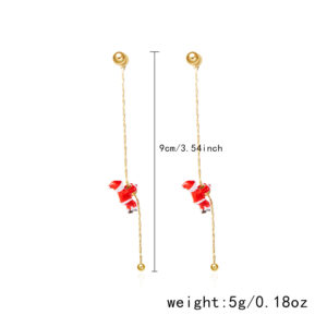 Crawling santa earrings