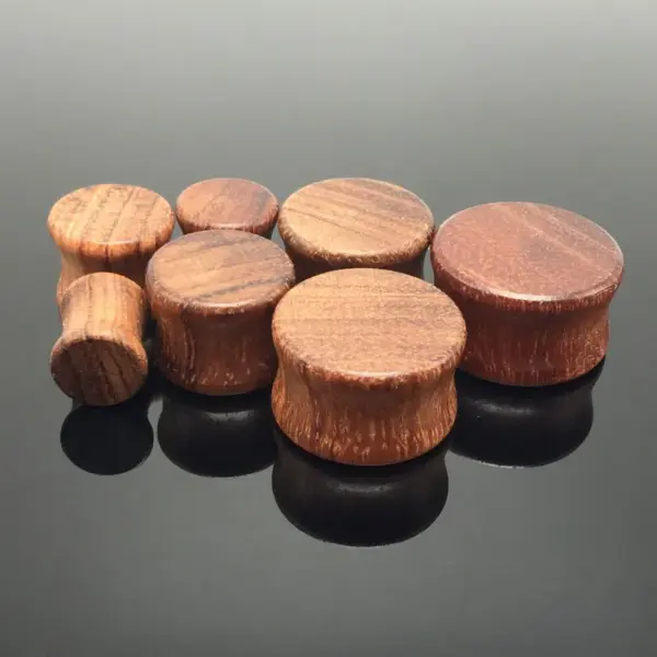 Wholesale Ebony Wood Hollow Out Solid Wood Ear Expander Piercing Jewelry Ear Tunnel Geometric Pattern Unisex Wooden Ear Cuff