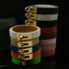 Copper Hip-Hop Retro Patchwork Solid Color Bangle