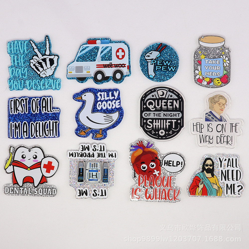 Wholesale cartoon organ medical toothguard letter bag jewelry