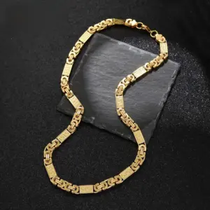Gold Necklace 8mm*55cm / Stainless Steel S.STEEL