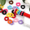 oly-40afbae821bf6191052ce12487239a50 Wholesale Macaron Large Hole Bead Handfelt Paint Round Wave Spacer DIY Beades